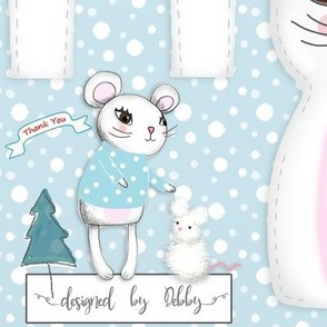 snowy mouse ragdoll cut and sew