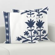 Tulip Indienne Stripe Dark Navy on White