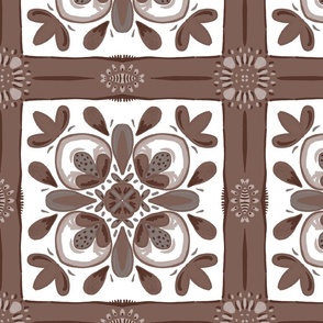 Neutral floral tile 