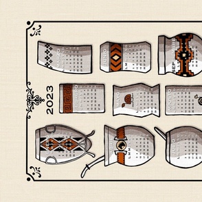 2023 Calendar- Los Mates de Don Julio - Spanish calendar, calendario, mate cups, Argentina, tribal