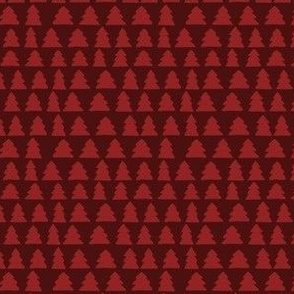 Simple Christmas Trees Red 