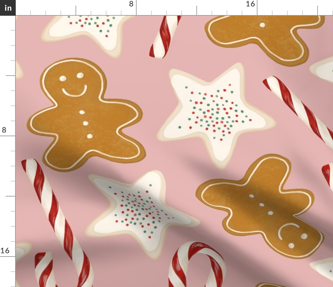 Christmas Sweets on Pink (large scale)