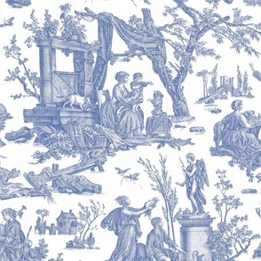 French Toile Fabric, Wallpaper and Home Decor | Spoonflower