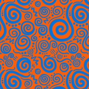 Orange and Blue swirls
