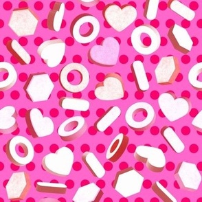 Pink 3D Candy Pattern