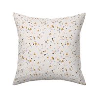 Retro terrazzo little spots and speckles in multi color trendy marble nursery texture sand ochre lilac peach blush SMALL