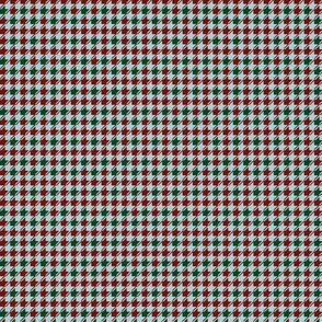 Burgundy and green houndstooth - Small scale