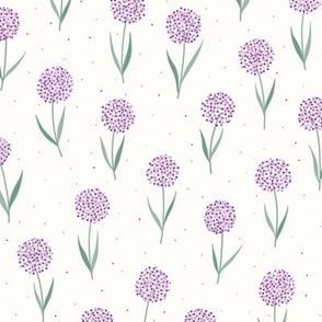 Purple Alliums Pattern Small