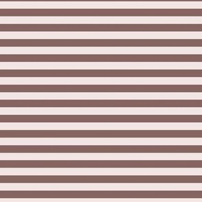Horizontal Bengal Stripe Pattern - Eggshell White and Cinnamon Bronze
