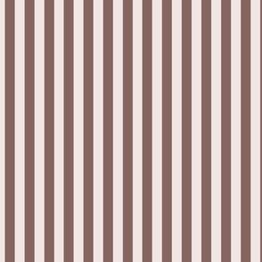 Vertical Bengal Stripe Pattern - Eggshell White and Cinnamon Bronze