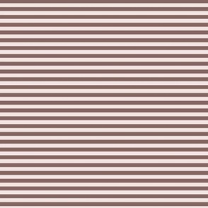 Small Horizontal Bengal Stripe Pattern - Eggshell White and Cinnamon Bronze