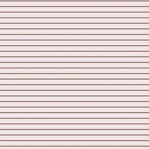 Small Horizontal Pin Stripe Pattern - Eggshell White and Cinnamon Bronze