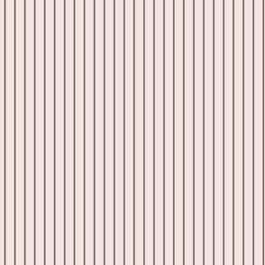 Small Vertical Pin Stripe Pattern - Eggshell White and Cinnamon Bronze