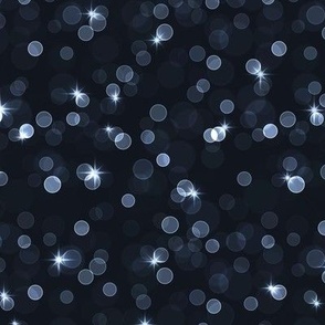 Sparkly Bokeh Pattern - Midnight Black Color
