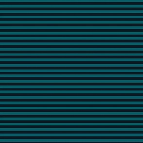Small Horizontal Bengal Stripe Pattern - Midnight Black and Harbor Blue
