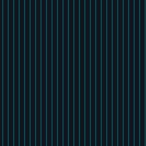 Small Vertical Pin Stripe Pattern - Midnight Black and Harbor Blue