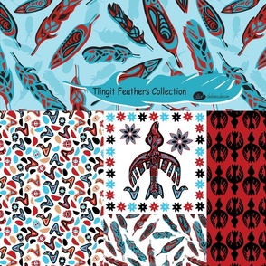 Tlingit Feathers Collection by Cleolovescolor: See my collection for each of these, fabrics (and more!)