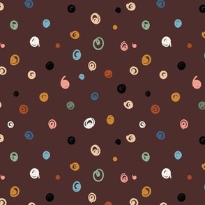 Polka dot - deep brown