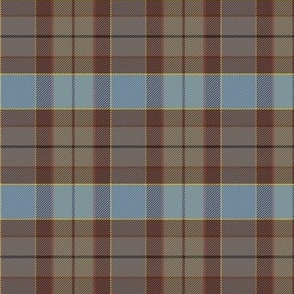 Outlander Plaid - Chocolate Brown, Steel Blue, Black and Yellow