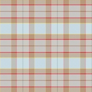 Outlander Plaid - Light Blue, Wheat Beige, Red and Yellow