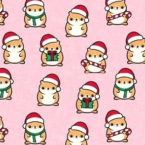 Holiday Hamsters - Christmas hamster (pink) - LAD21