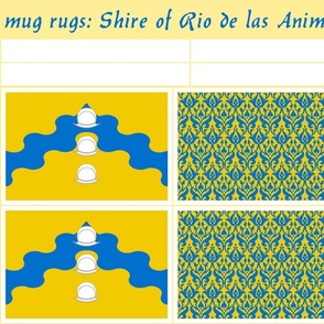mug rugs:  Shire of Rio de las Animas (SCA)