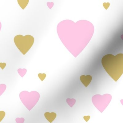 Pink Gold Hearts