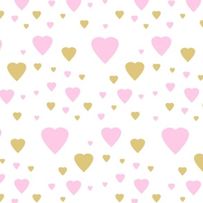 Pink Gold Hearts