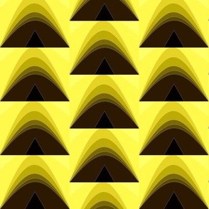 motifs géométriques en dômes jaunes