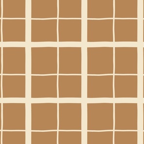 Tan and White Grid