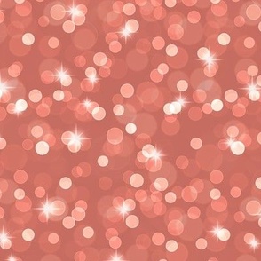 Sparkly Bokeh Pattern - Terracotta Color