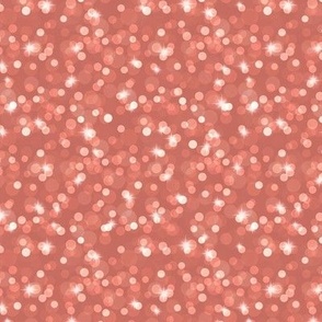 Small Sparkly Bokeh Pattern - Terracotta Color