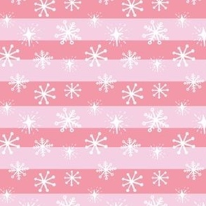 Stars & Snowflakes Pink Small Scale