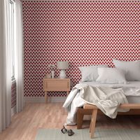 3 inch Red & White Knitting Checkerboard Horizontal Border