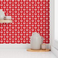 Red and White Valentine Hearts