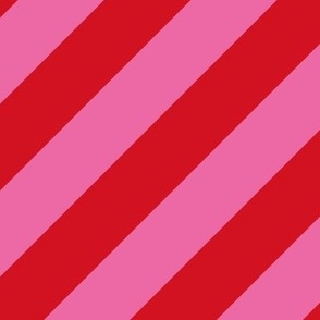 Fuschia Red Diagonal Stripe
