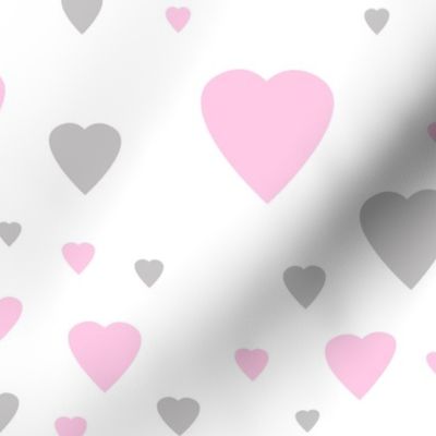 Pink and Gray Hearts