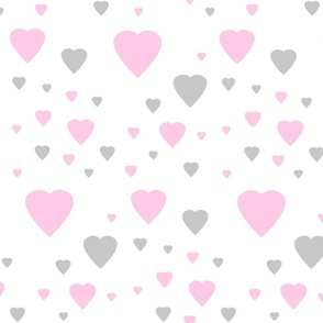 Pink and Gray Hearts