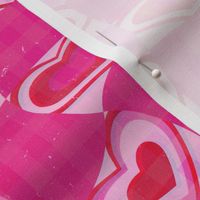 KITSCH 70s RETRO HEARTS-PINK