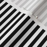 Bold Black 000000 and White FFFFFF 0.25 inch Horizontal Stripes