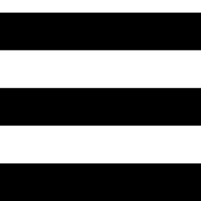 Bold Black 000000 and White FFFFFF 1.5 inch Horizontal Stripes