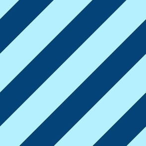 Blue Diagonal Stripes Large Scale