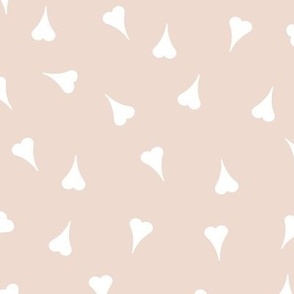 Heart Blush pink and white by Jac Slade