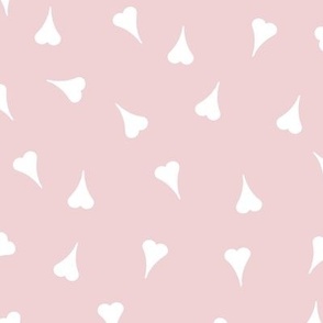 Valentines lovecore hearts white on cotton candy pink by Jac Slade