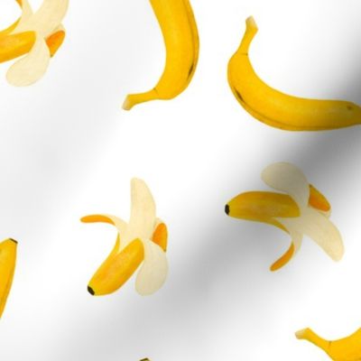 Yellow Bananas White Bac
