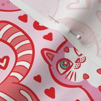 Sweet Valentine Kitties {Pink Large}