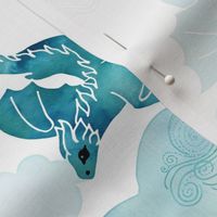 Dragons clouds turquoise small
