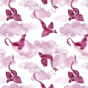 Dragons clouds magenta small