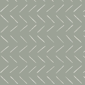 Rotated // Freehand chevron on Sage Green