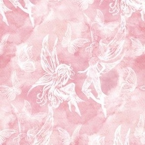 Pastel Fairycore Watercolor - dusky rose pink